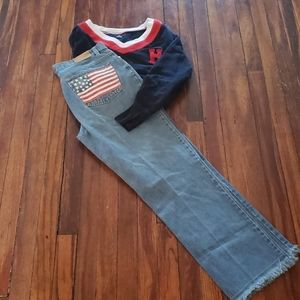 Tommy Hilfiger set. Patrioric Jeans & long sleeve